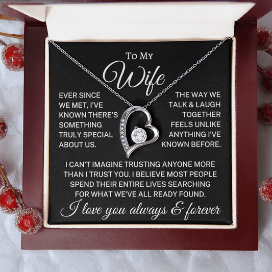 Gift for Wife "Never Stop" | Forever Love Necklace