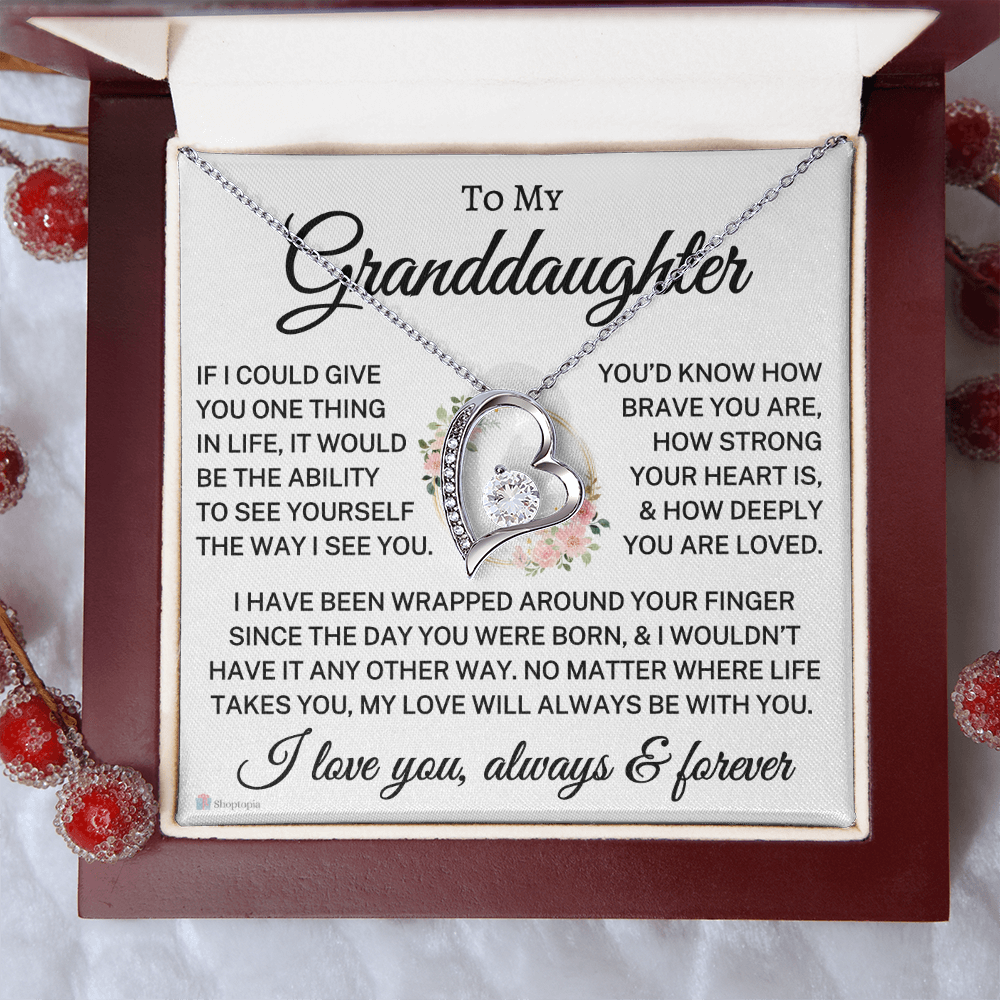 Gift for Granddaughter "Wrapped Around Your Finger" | Forever Love Necklace