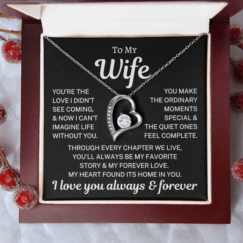 Gift for Wife "Can't Imagine Life Without You" | Forever Love Necklace