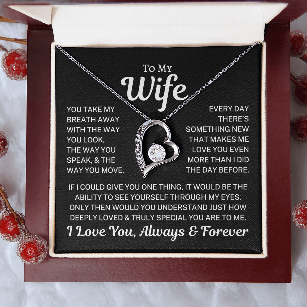 Gift for Wife "Take My Breath Away" | Forever Love Necklace