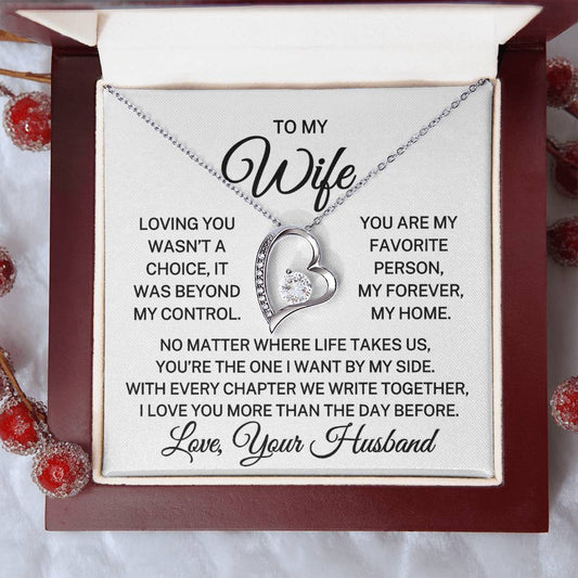 Gift for Wife "Loving You Wasn't A Choice" | Forever Love Necklace