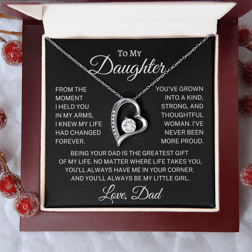 Gift for Daughter From Dad "My Greatest Gift" | Forever Love Necklace
