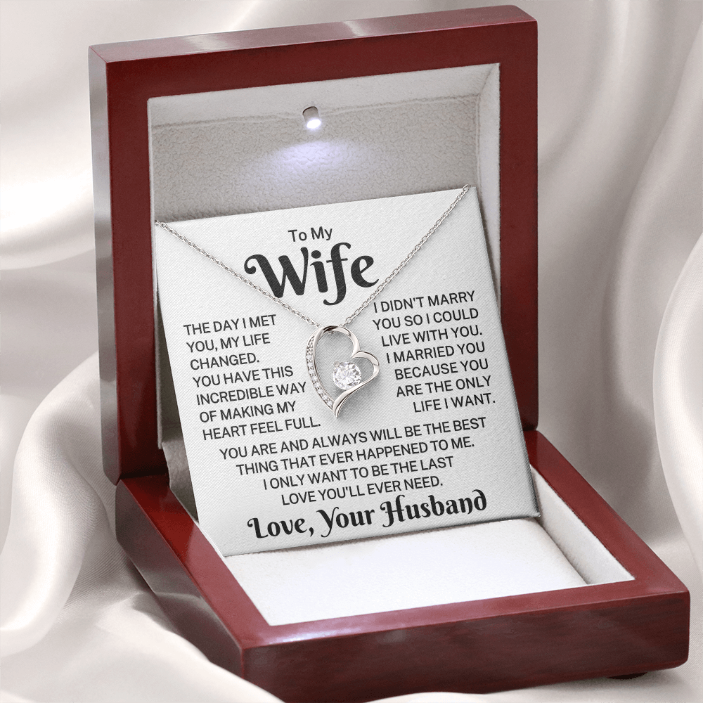 Gift for Wife "Making My Heart Feel Full" | Forever Necklace