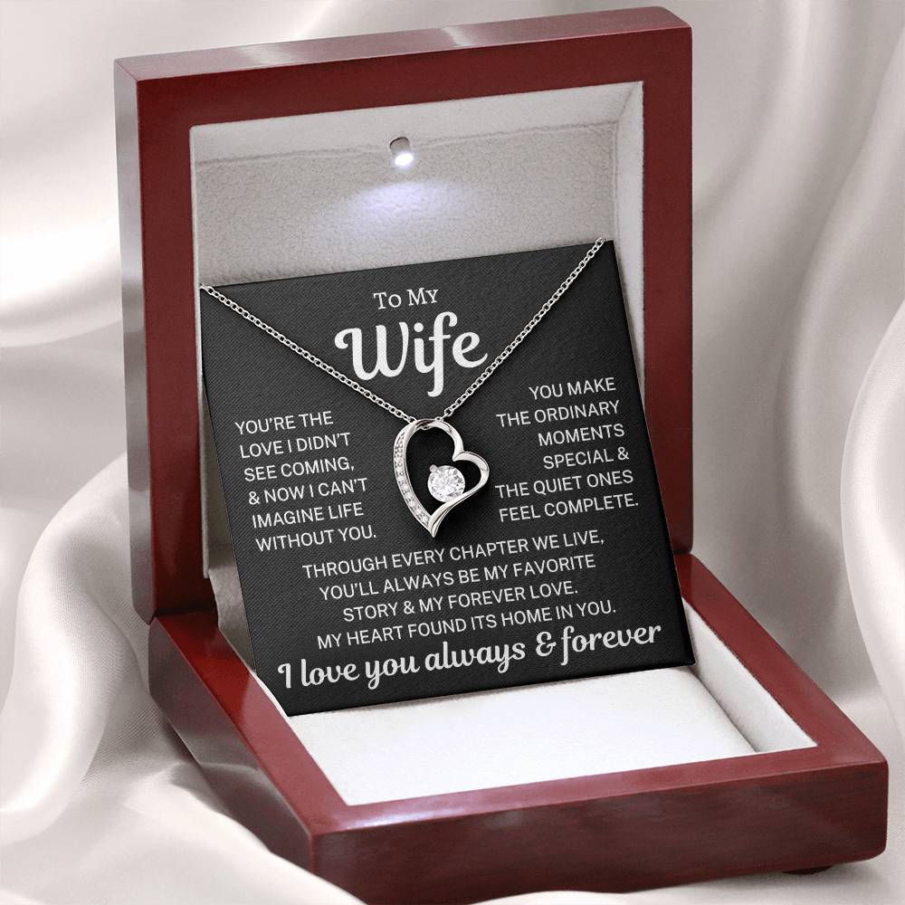 Gift for Wife "Can't Imagine Life Without You" | Forever Love Necklace