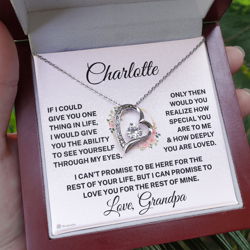 Gift for Granddaughter "How Deeply You Are Loved" | Personalized |  Forever Love Necklace