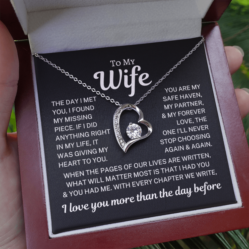 Gift for Wife "I Love You More" | Forever Love Necklace