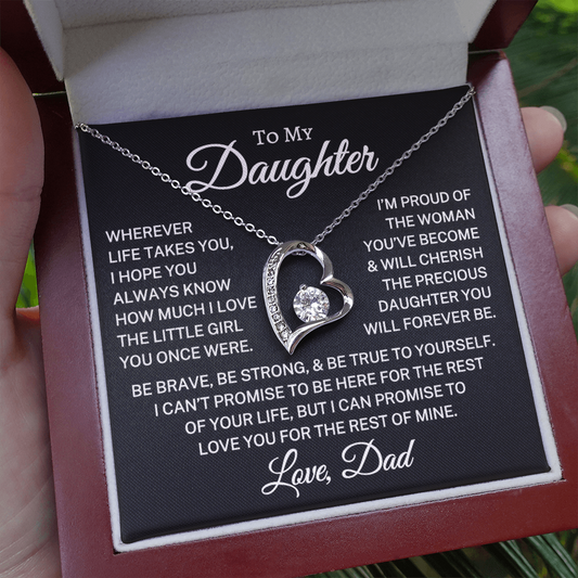 Gift for Daughter Love Dad "Always Know" || Forever Love Necklace