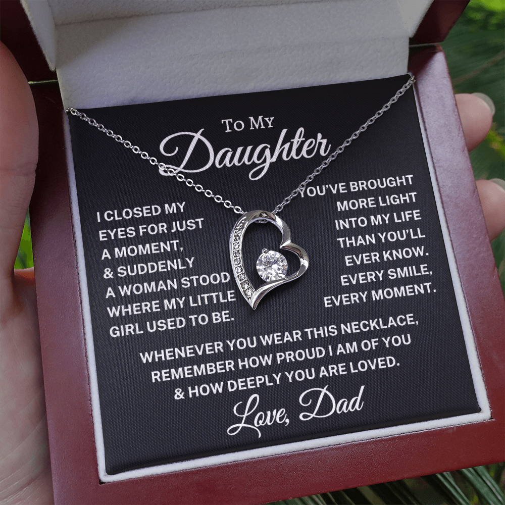 Gift for Daughter Love Dad "Every Smile" | Forever Love Necklace