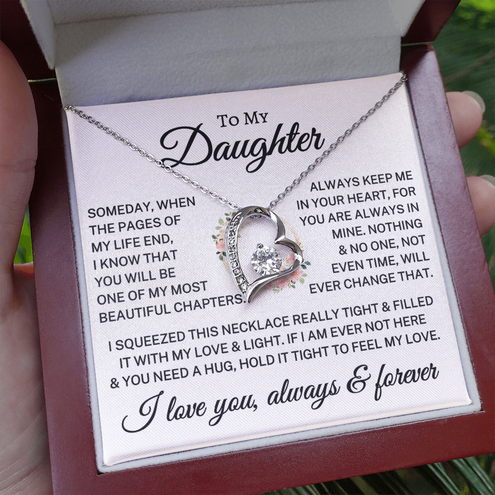 Gift for Daughter "Beautiful Chapters" | Forever Love Necklace