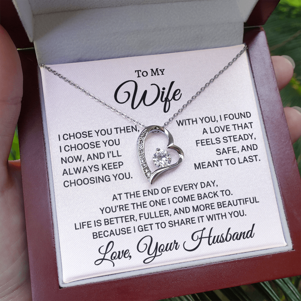 Gift for Wife "Meant To Last" | Forever Love Necklace