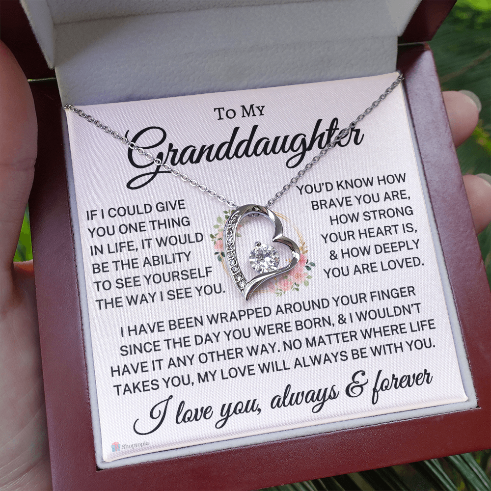 Gift for Granddaughter "Wrapped Around Your Finger" | Forever Love Necklace