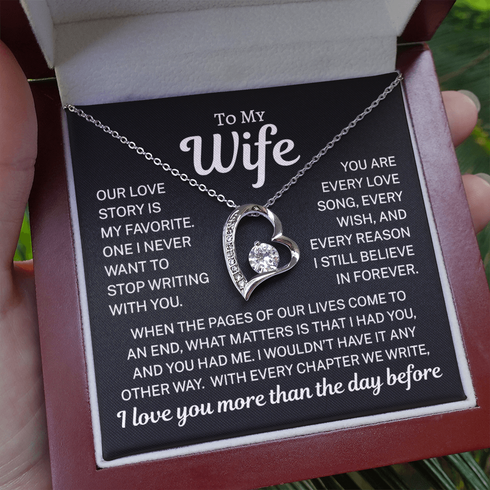 Gift for Wife "Our Love Story " | Forever Love Necklace