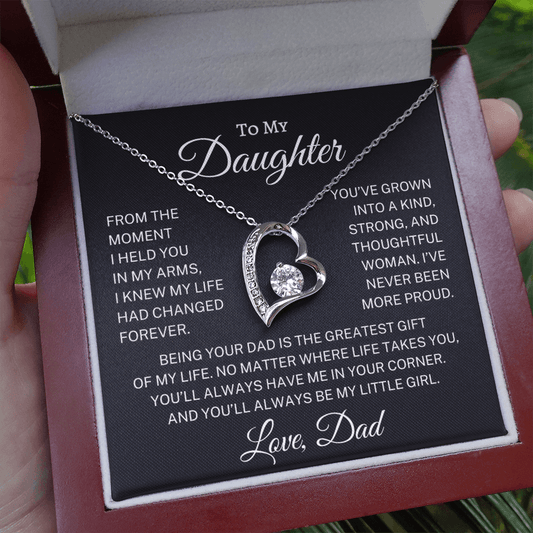 Gift for Daughter From Dad "My Greatest Gift" | Forever Love Necklace