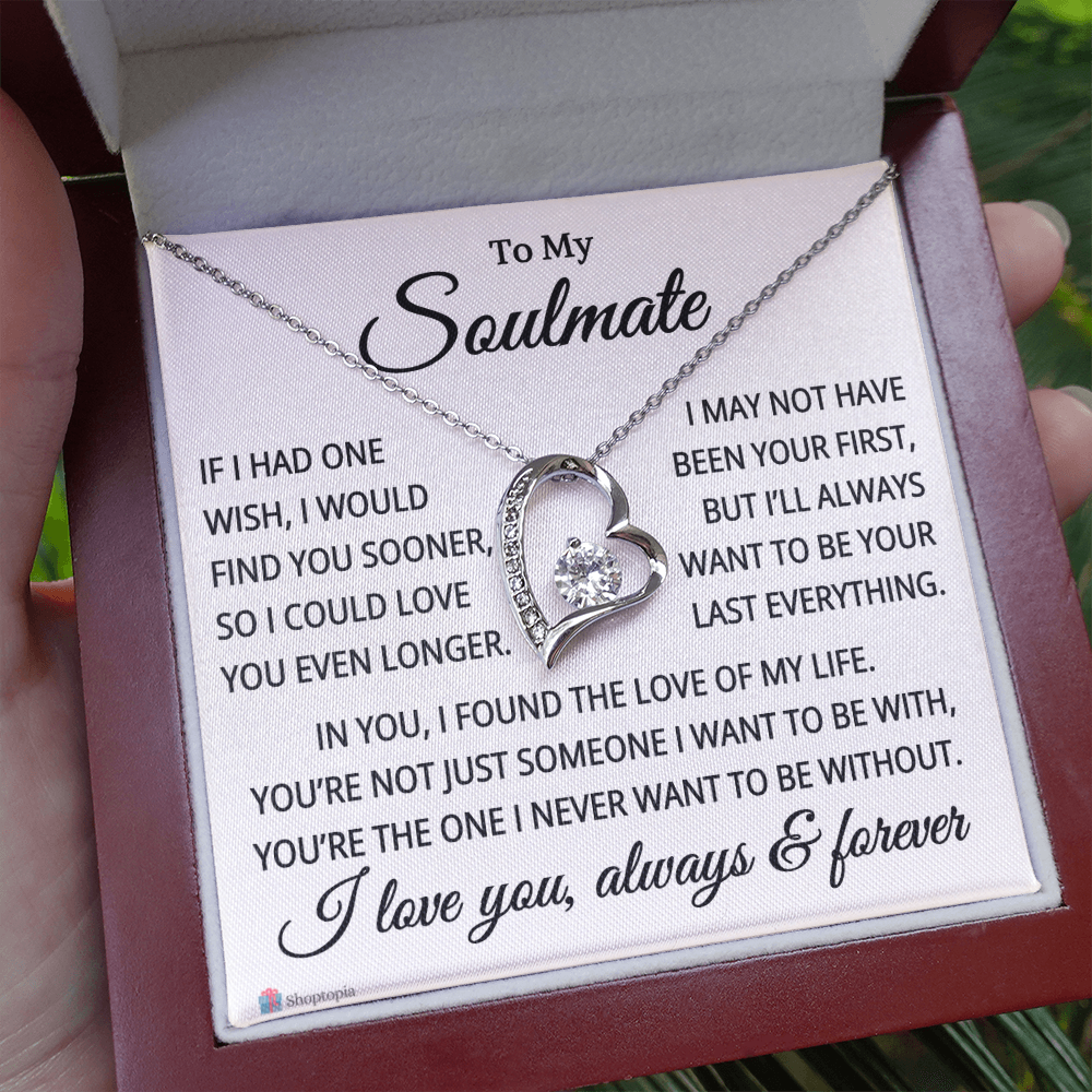 Gift for Soulmate "I Want To Be With" | Forever Love Necklace