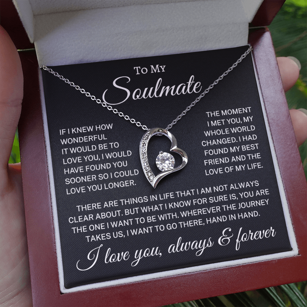 Gift for Soulmate "How Wonderful It Would Be" | Forever Love Necklace