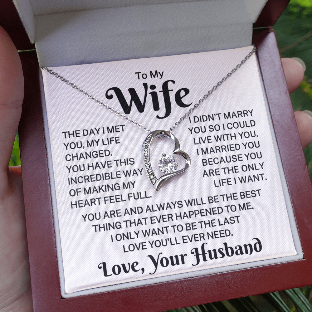 Gift for Wife "Making My Heart Feel Full" | Forever Necklace