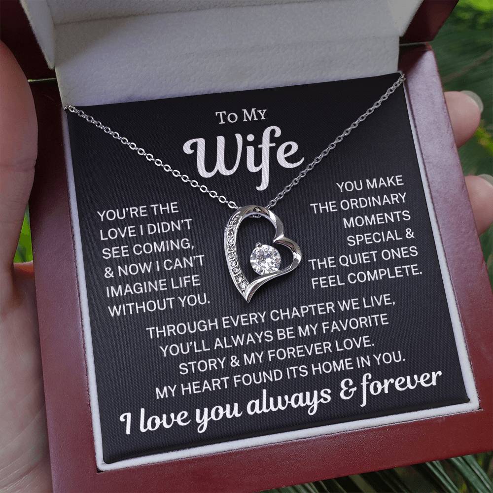 Gift for Wife "Can't Imagine Life Without You" | Forever Love Necklace