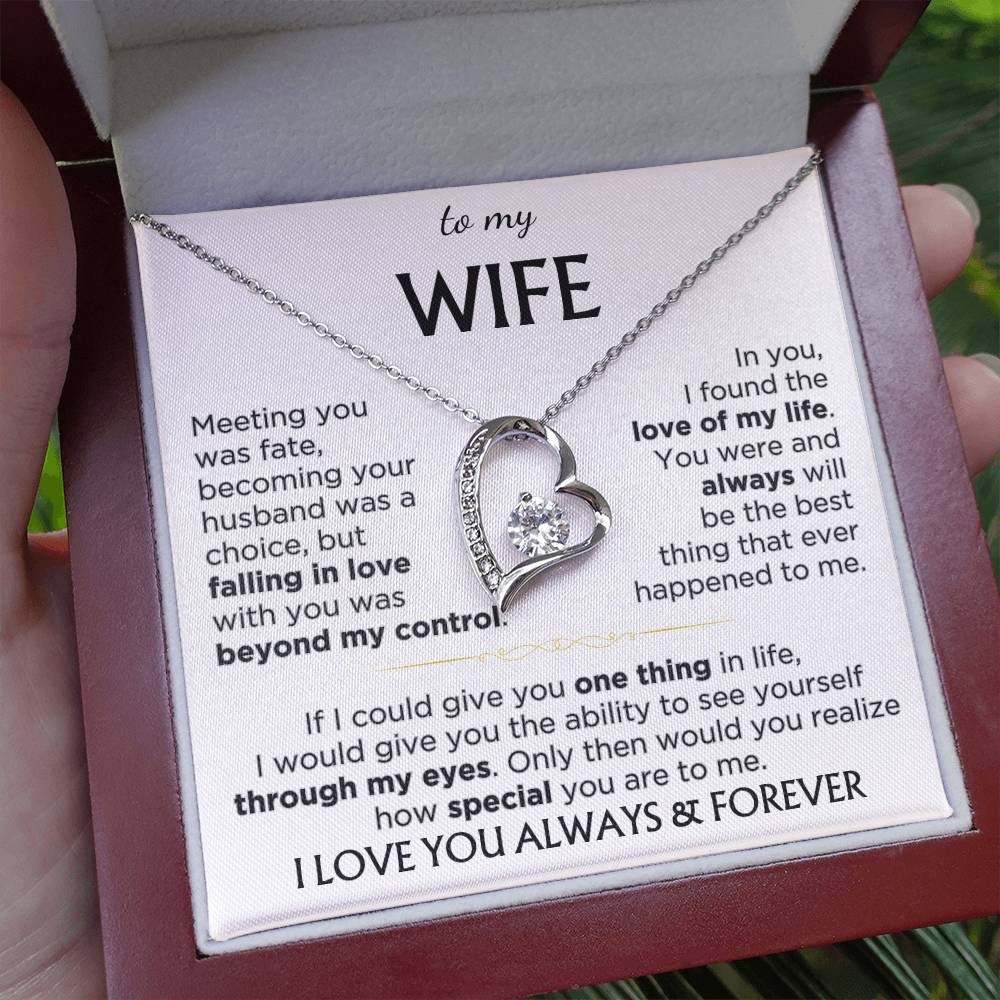 Wife Love Husband "Love You Always & Forever" | Forever Love Necklace