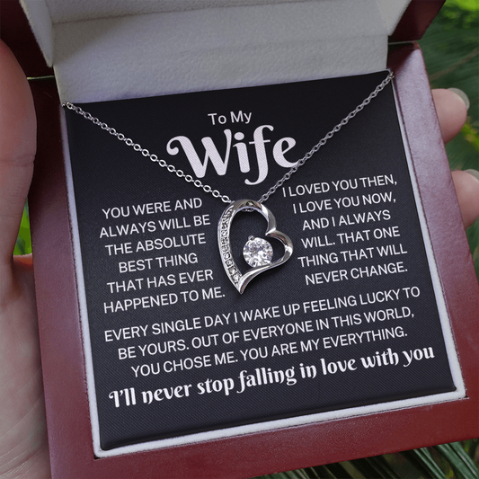 Gift for My Wife "Absolute Best Thing" | Forever Love Necklace