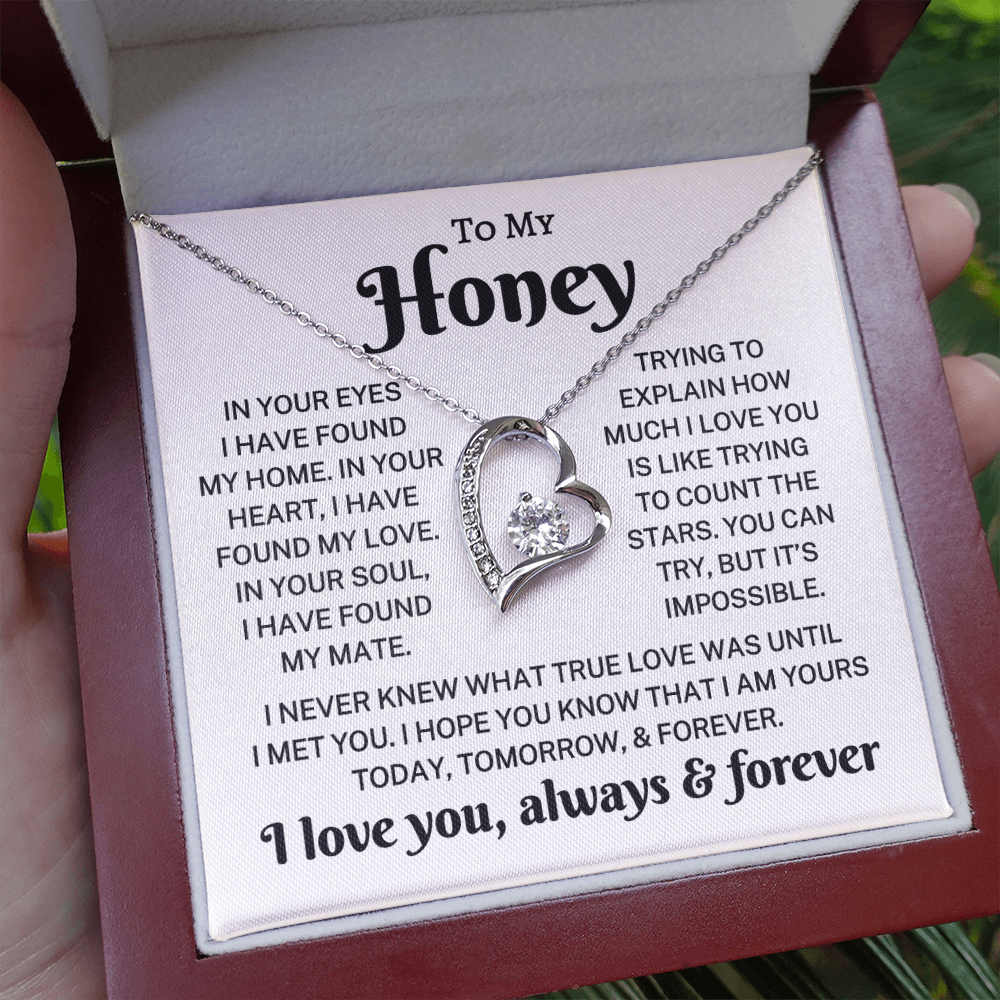 Gift for my Honey "True Love" | Forever Love  Necklace
