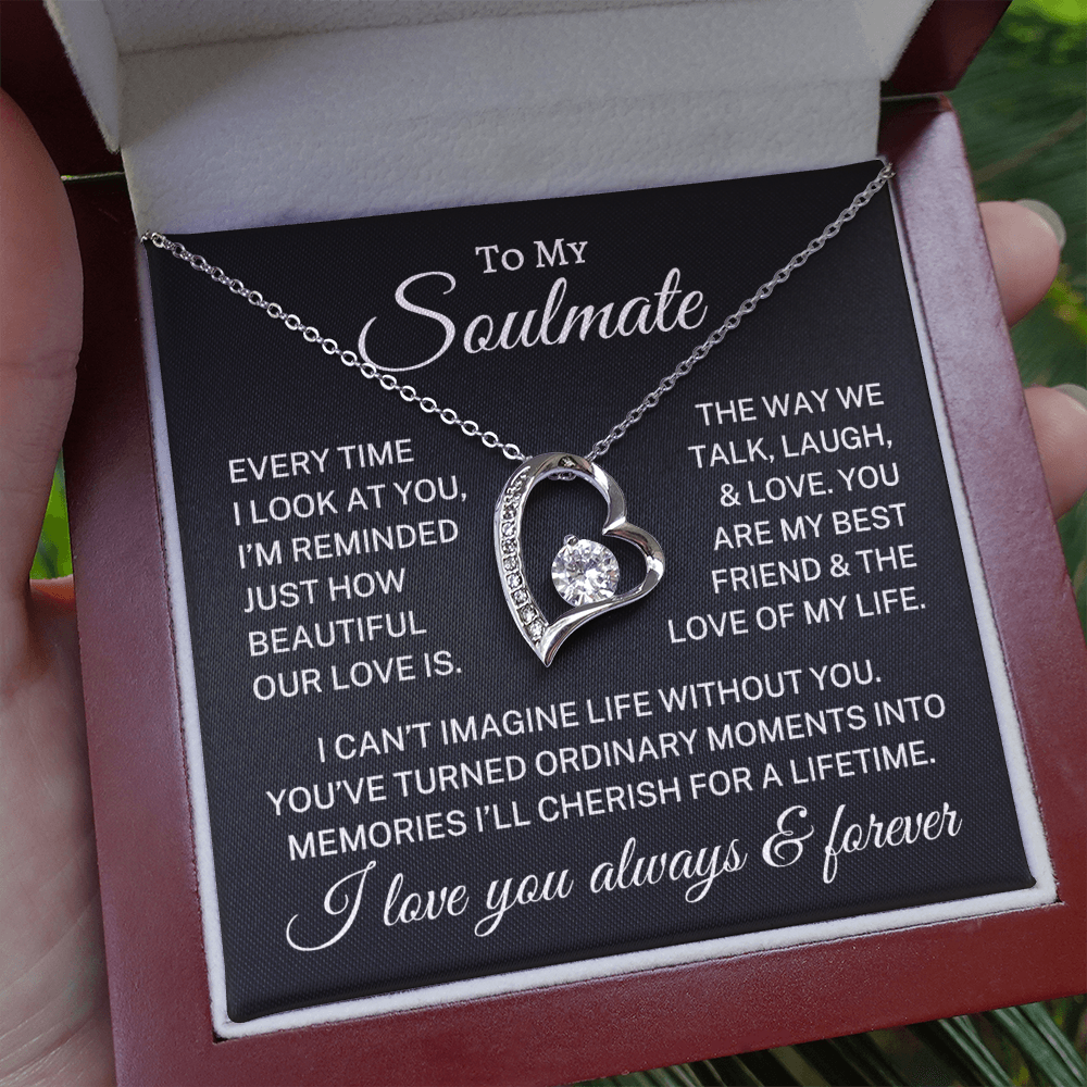 Gift for Soulmate "How Beautiful Our Love Is" | Forever Love Necklace