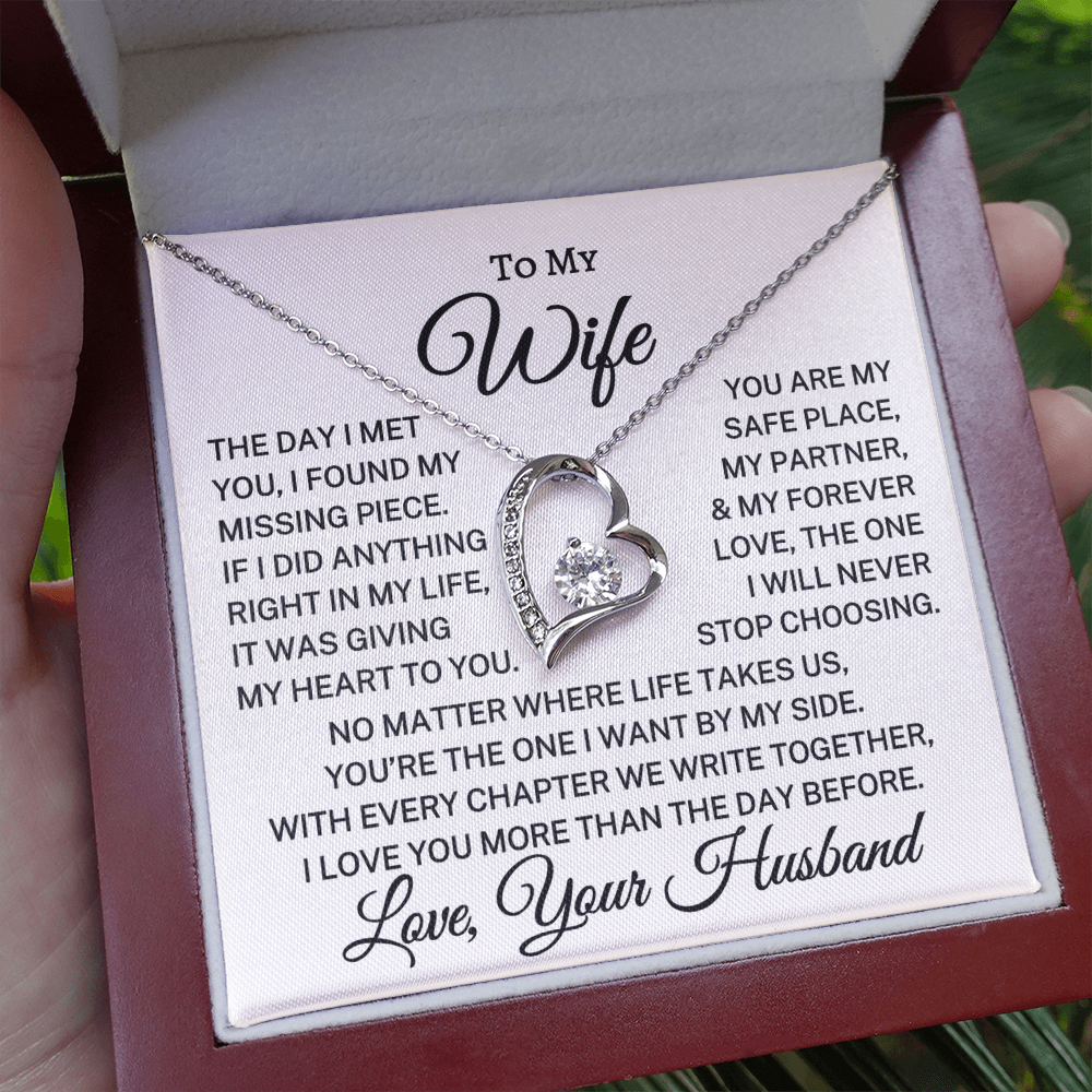 Gift for Wife "Giving My Heart To You" | Forever Love Necklace