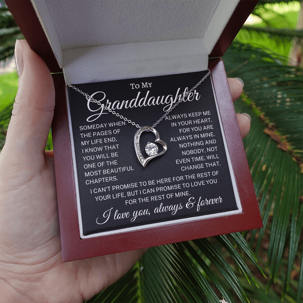 Gift for Granddaughter "Promise To Love You" | Forever Love Necklace