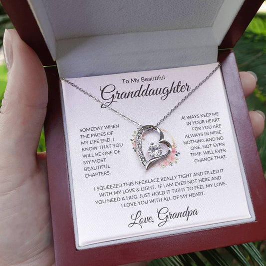 Gift for Granddaughter From Grandpa | Forever Love Necklace