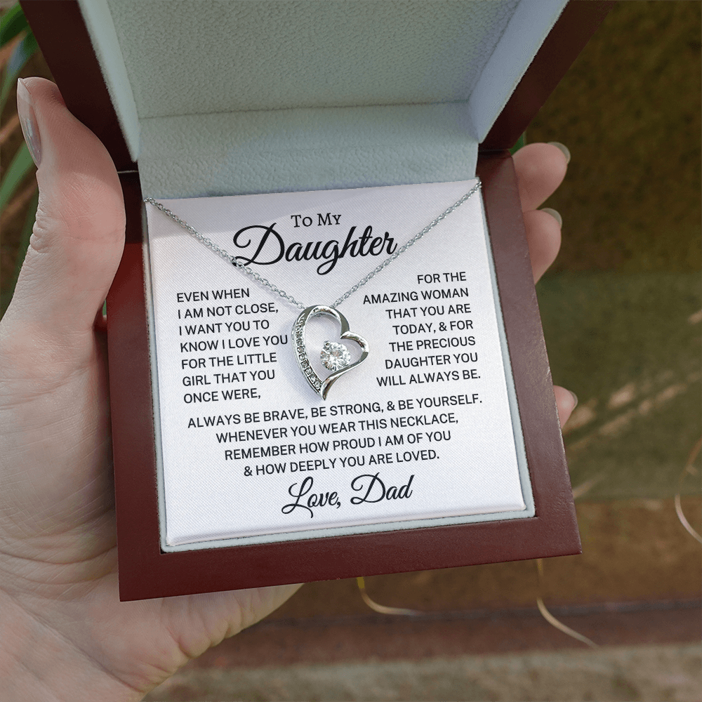 Gift for Daughter Love Dad "Precious Daughter" | Forever Love Necklace