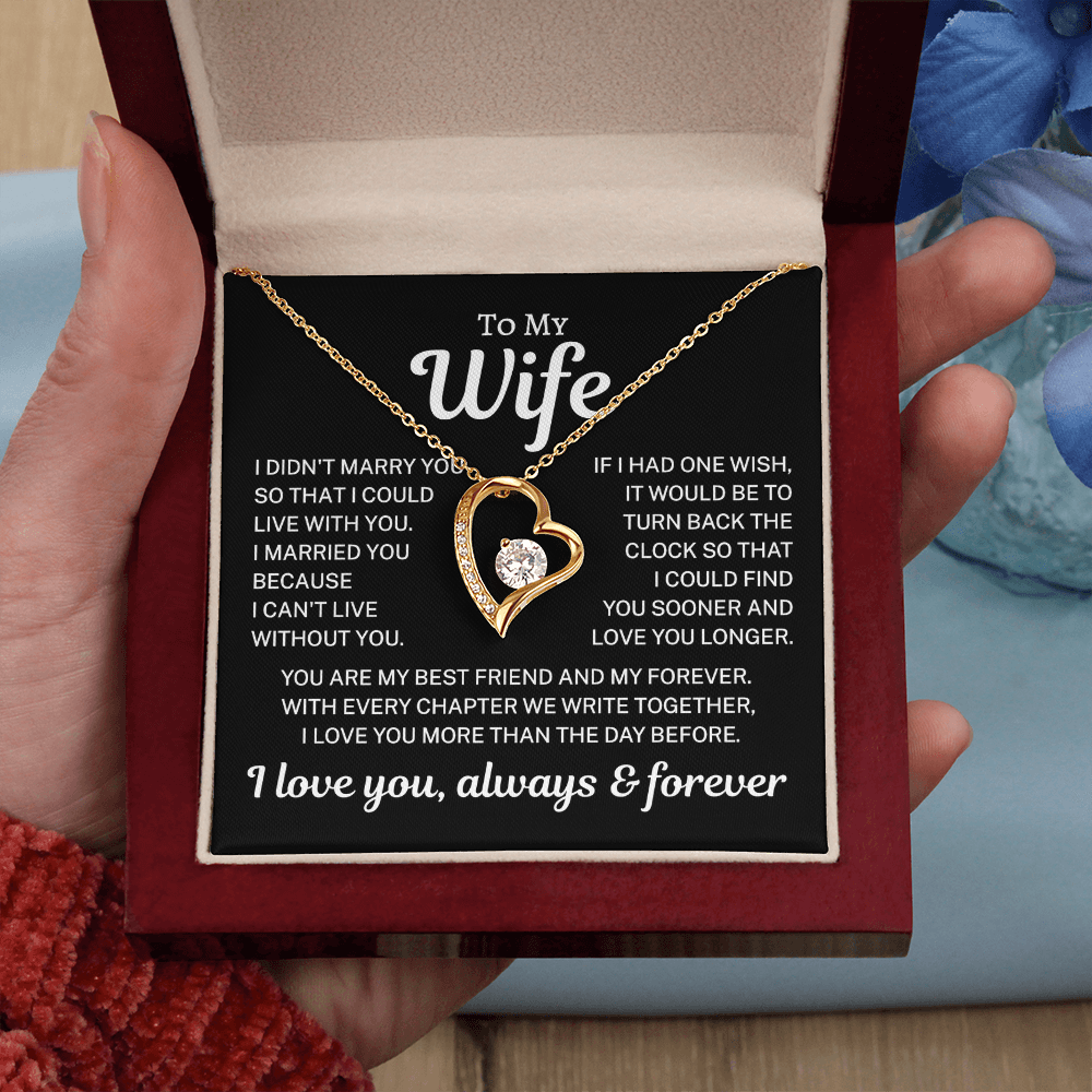 Gift for Wife "Can't Live Without You" | Forever Love Necklace