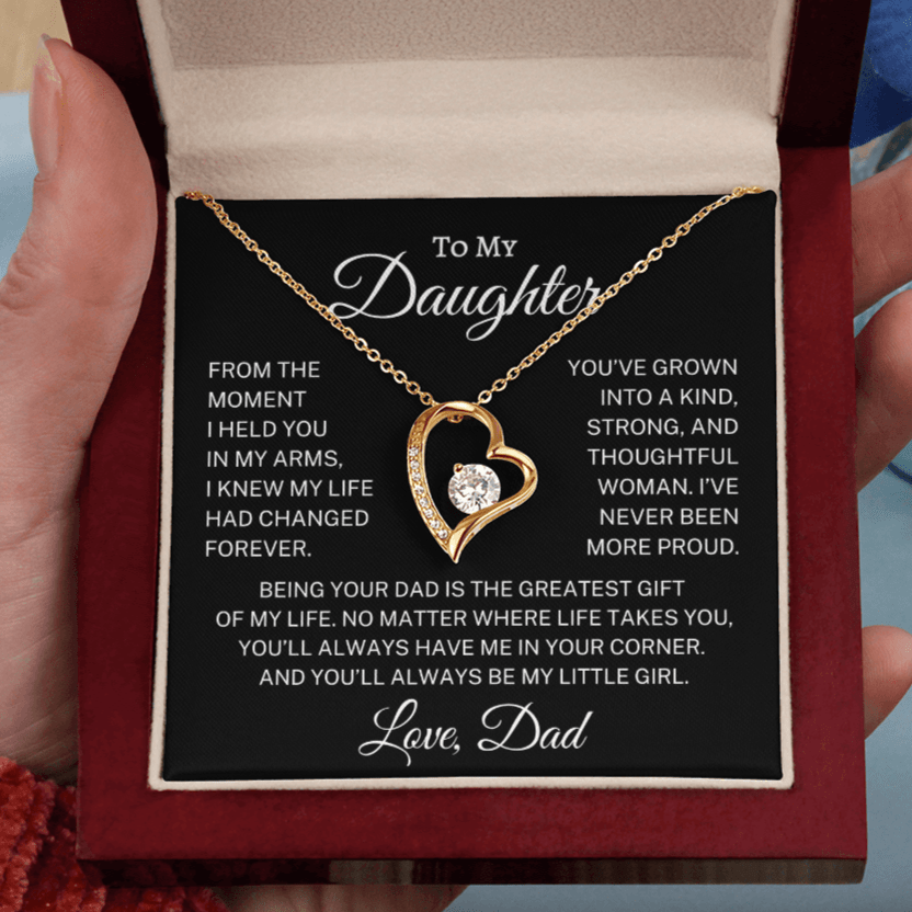 Gift for Daughter From Dad "My Greatest Gift" | Forever Love Necklace