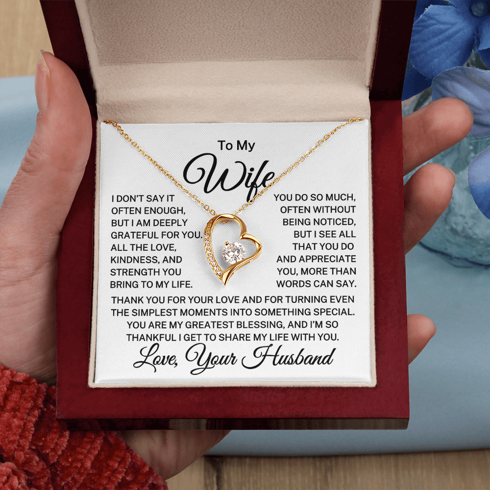 Gift for Wife "My Greatest Blessing" | Forever Love Necklace