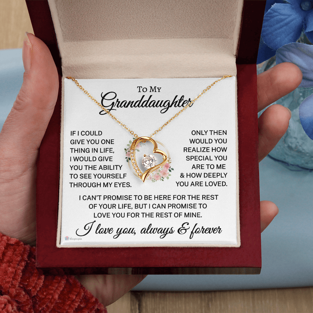 Gift for Granddaughter "How Deeply You Are Loved" || Forever Love Necklace