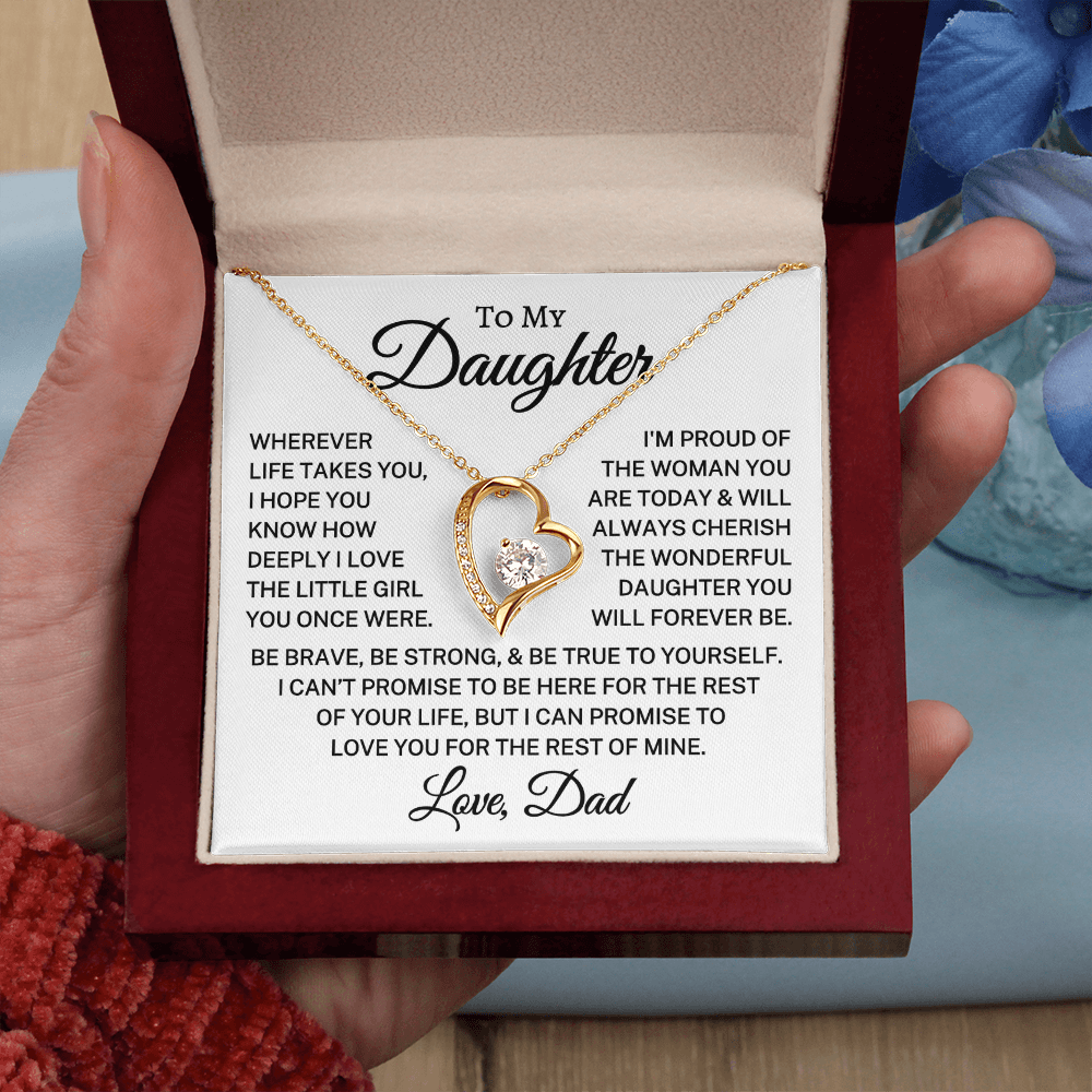 Gift for Daughter Love Dad "Wonderful" | Forever Love Necklace