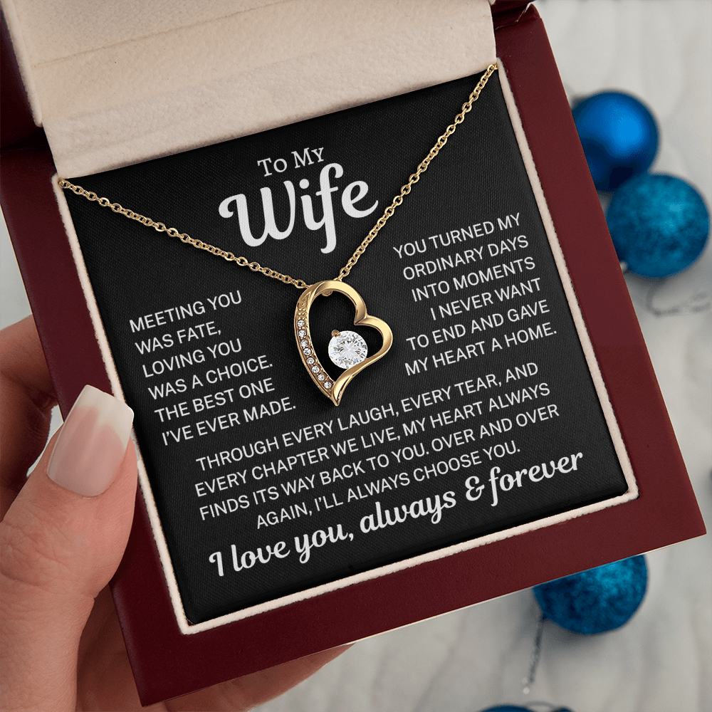 Gift for Wife "Moments I Never Want to End " | Forever Love Necklace