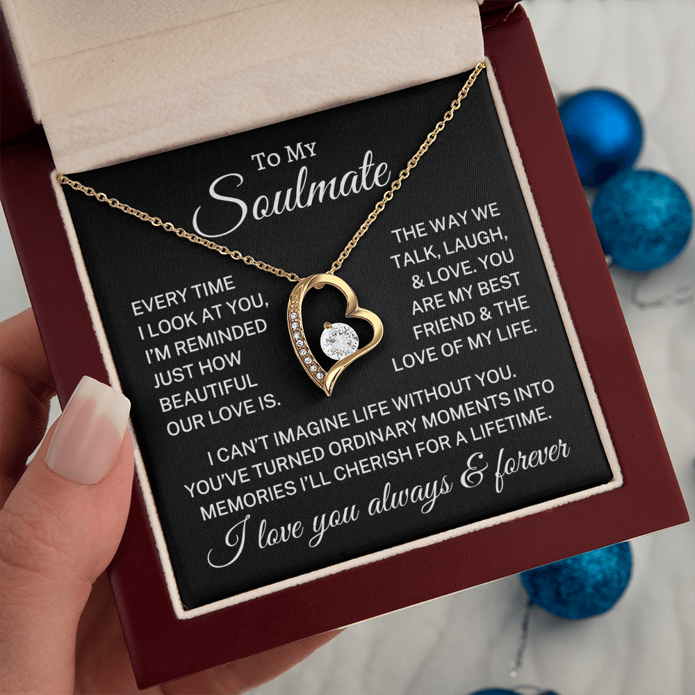 Gift for Soulmate "How Beautiful Our Love Is" | Forever Love Necklace