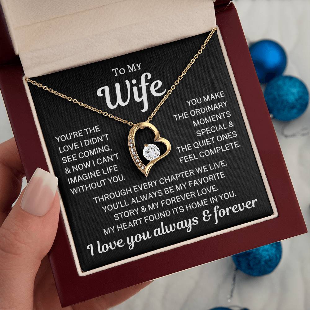Gift for Wife "Can't Imagine Life Without You" | Forever Love Necklace