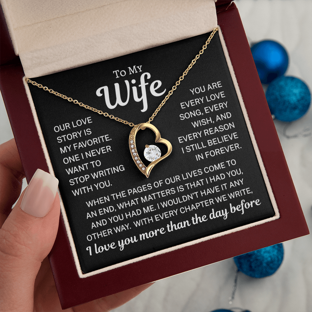 Gift for Wife "Our Love Story " | Forever Love Necklace