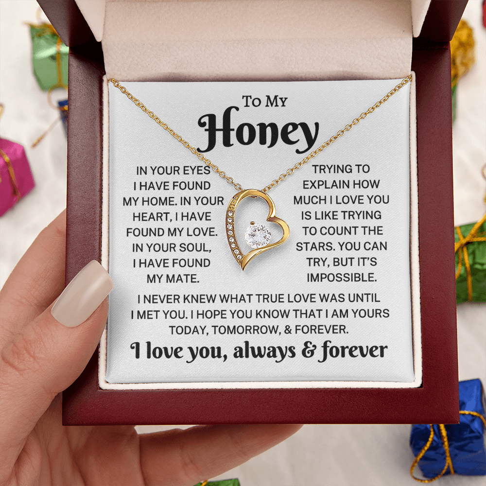 Gift for my Honey "True Love" | Forever Love  Necklace