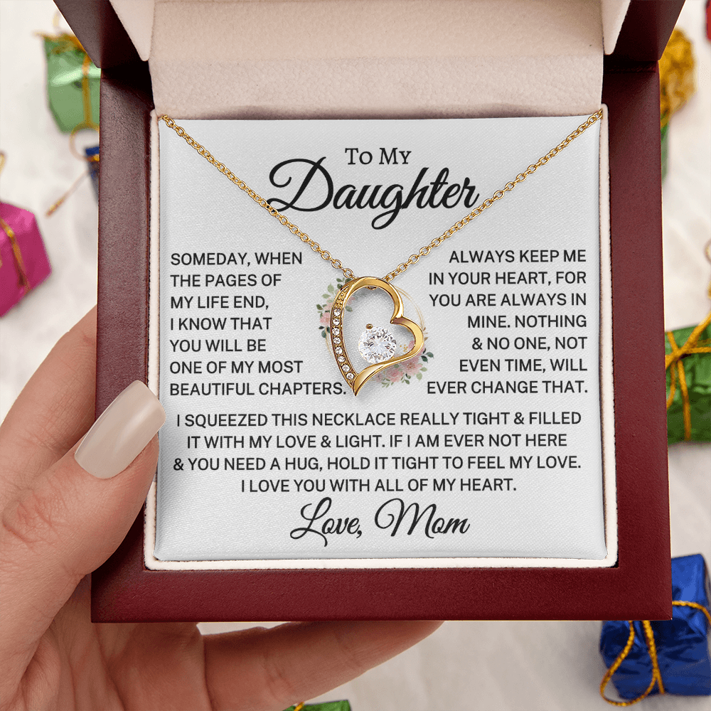 Gift for Daughter From Mom "Beautiful Chapters" || Forever Love Necklace