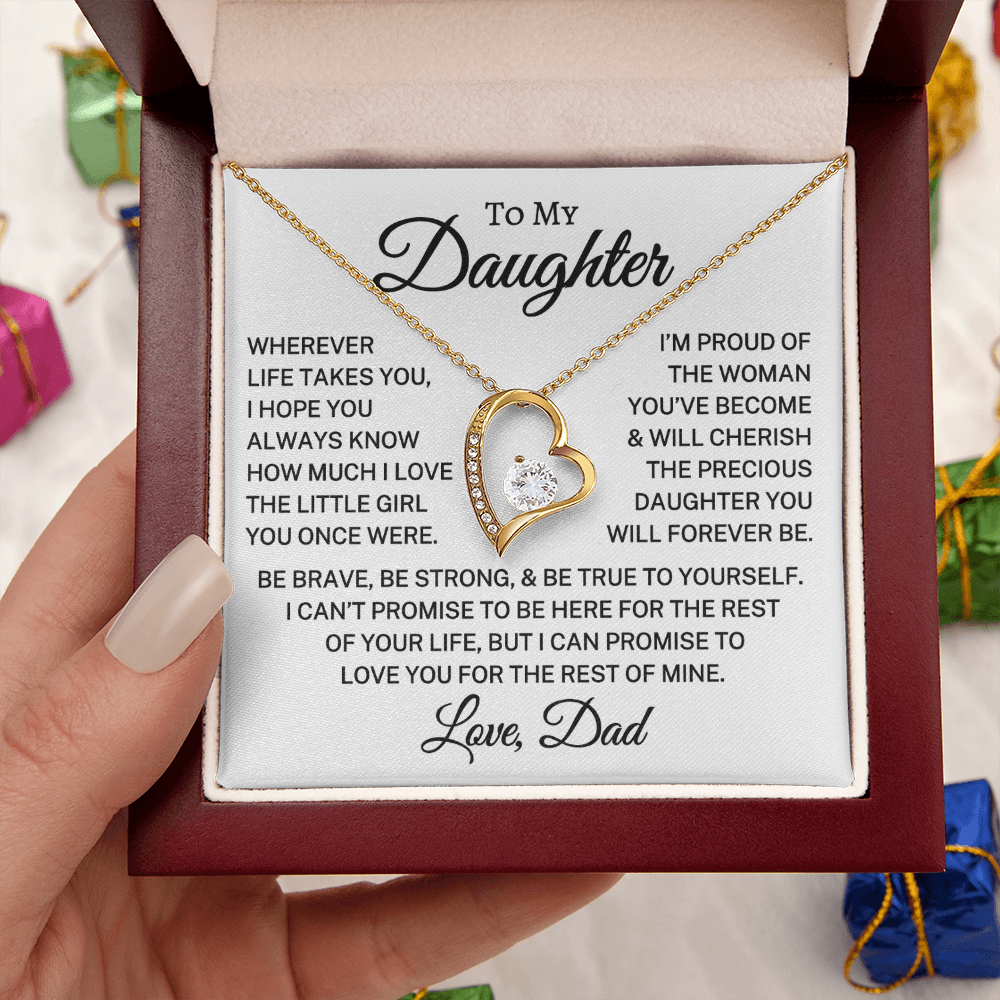 Gift for Daughter Love Dad "Always Know" | Forever Love Necklace