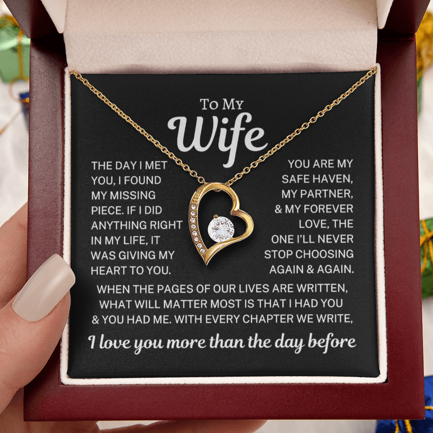 Gift for Wife "I Love You More" | Forever Love Necklace