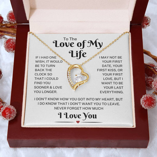 Gift for Love Of My Life "Into My Heart" | Forever Heart Necklace