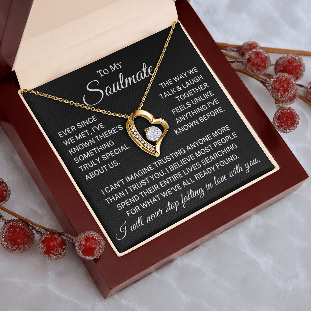 Gift for Soulmate "Never Stop" | Forever Love Necklace