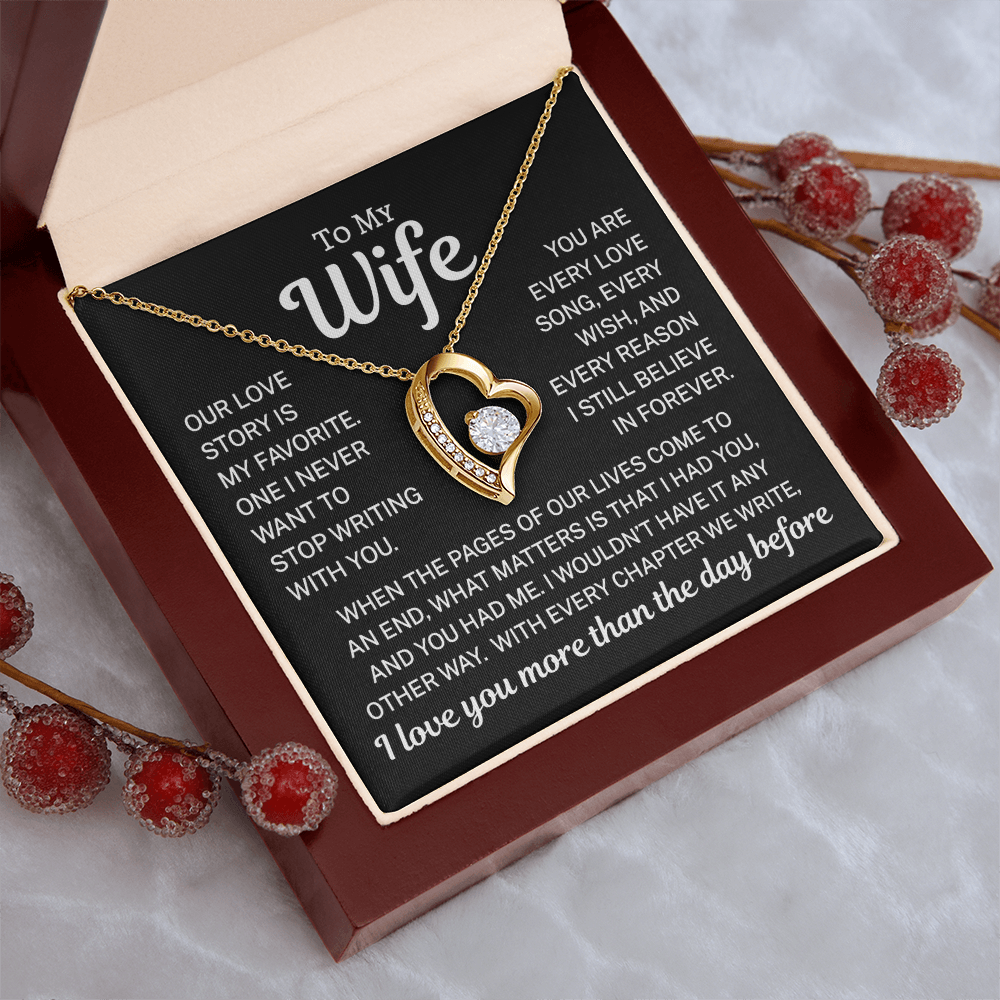 Gift for Wife "Our Love Story " | Forever Love Necklace
