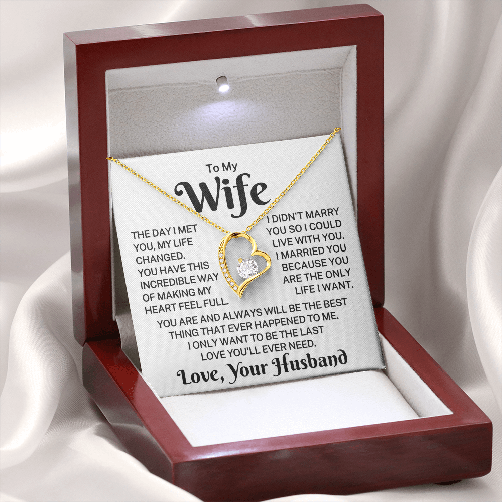 Gift for Wife "Making My Heart Feel Full" | Forever Necklace