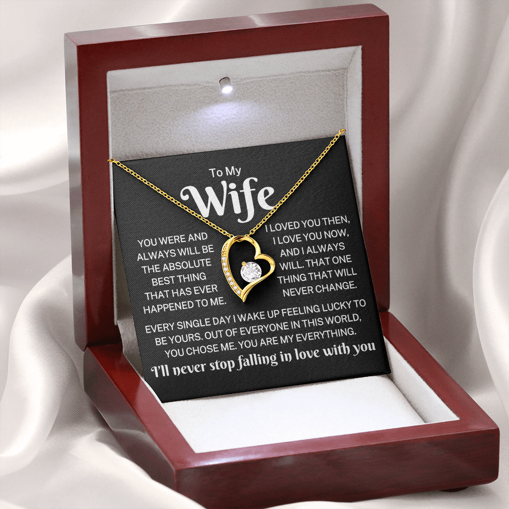 Gift for My Wife "Absolute Best Thing" | Forever Love Necklace