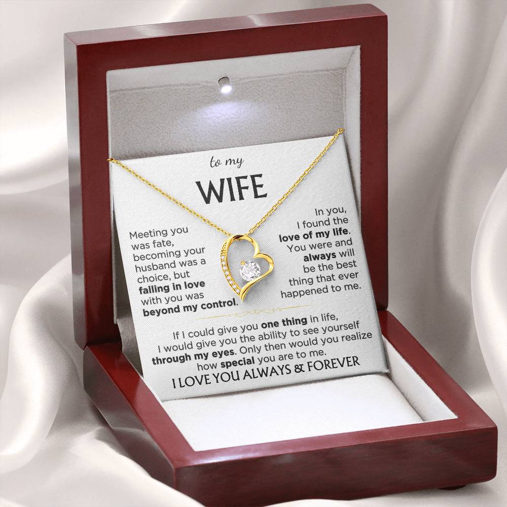 Wife Love Husband "Love You Always & Forever" | Forever Love Necklace