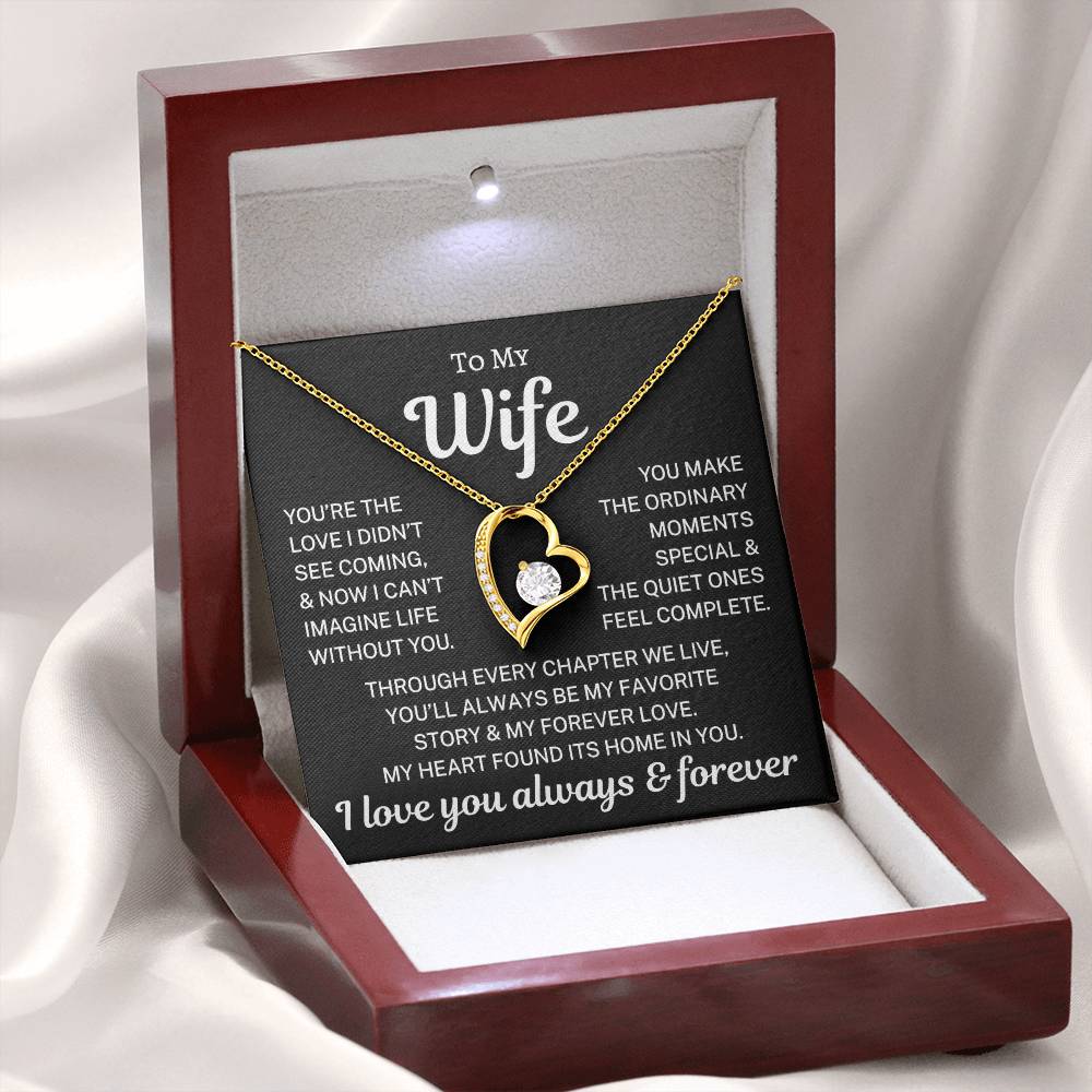 Gift for Wife "Can't Imagine Life Without You" | Forever Love Necklace