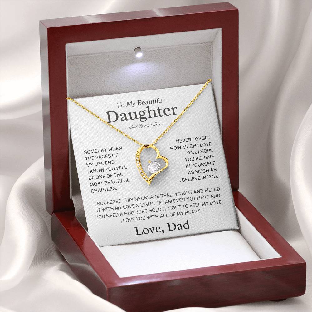 Daughter Love Dad "All of My Heart" | Forever Love Necklace